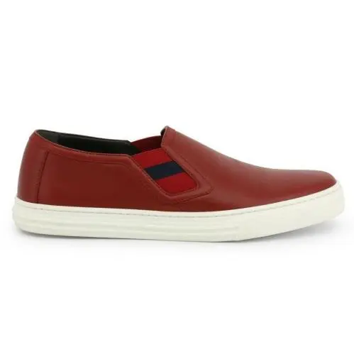 Women Red Sneakers IN Leather with Elastic Gores Style 473974 A3850 6078 by Gucci