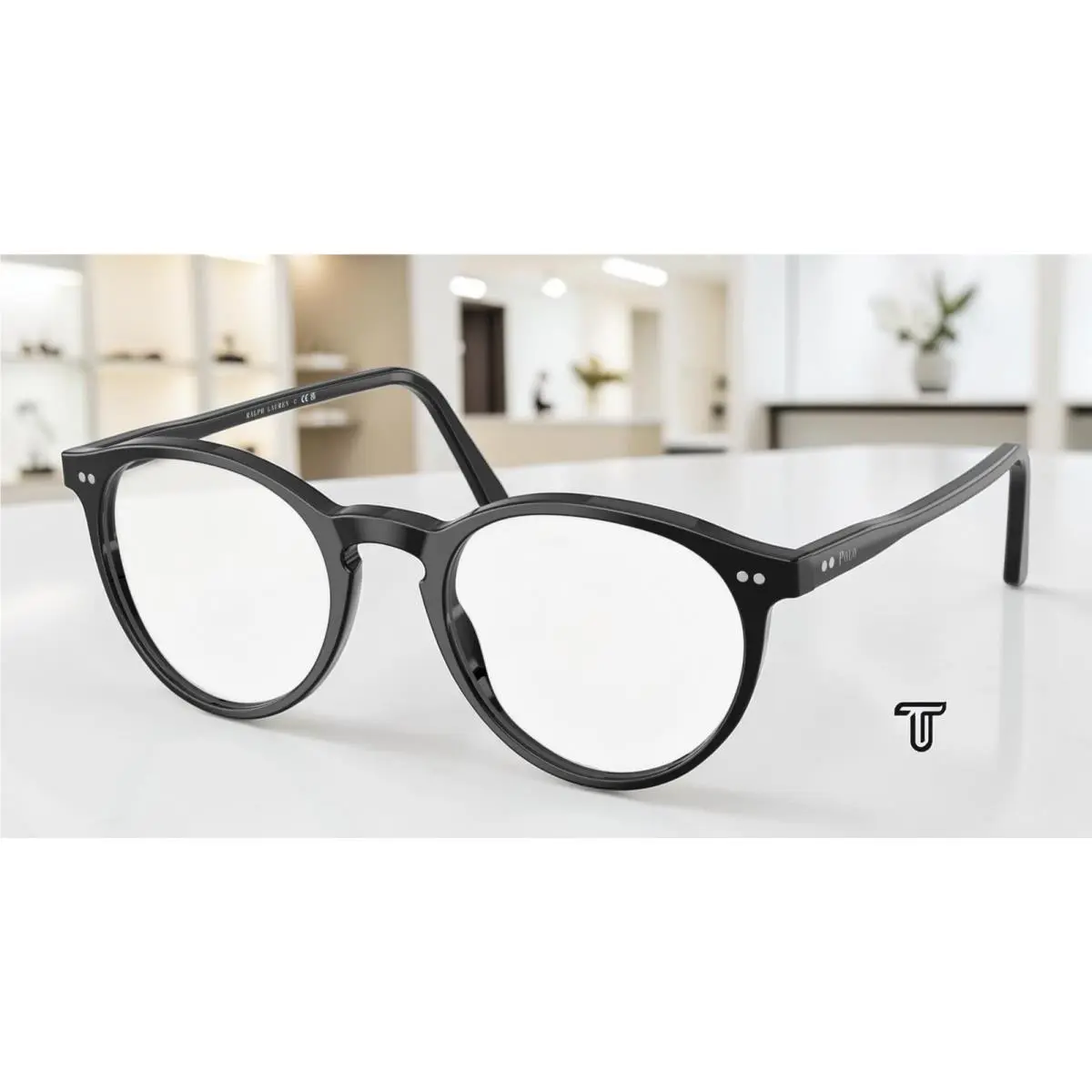Ralph Lauren Polo PH2083 5523 Shiny Black Demo Lens 50 mm Men`s Eyeglasses