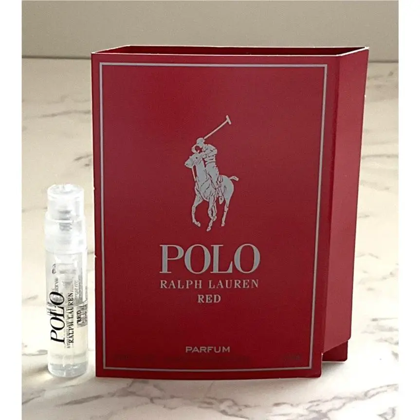 Polo Red by Ralph Lauren Men`s Parfum Carded Sample Spray .04oz/1.2mL