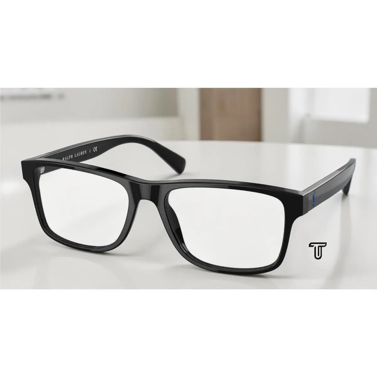 Ralph Lauren Polo PH2223 5001 Black Demo Lens 58 mm Men`s Eyeglasses