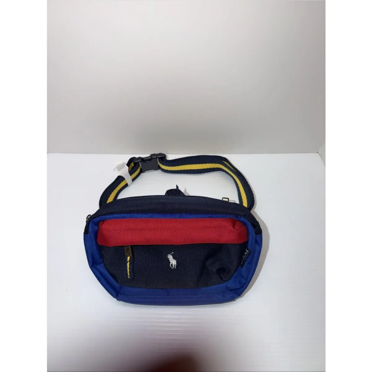 Polo Ralph Lauren Blue Yellow Red Colorblock ZA Belt Bag Fanny Pack