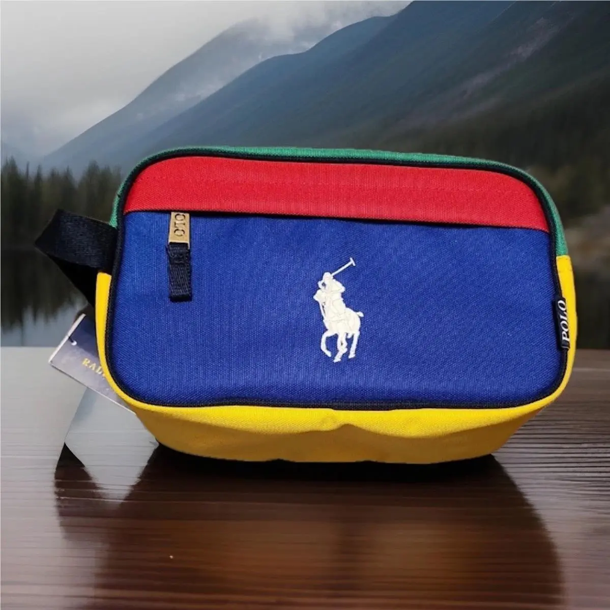 Polo Ralph Lauren Polo Big Pony Dopp Toiletry Shaving Travel Bag Kit Pouch Rare