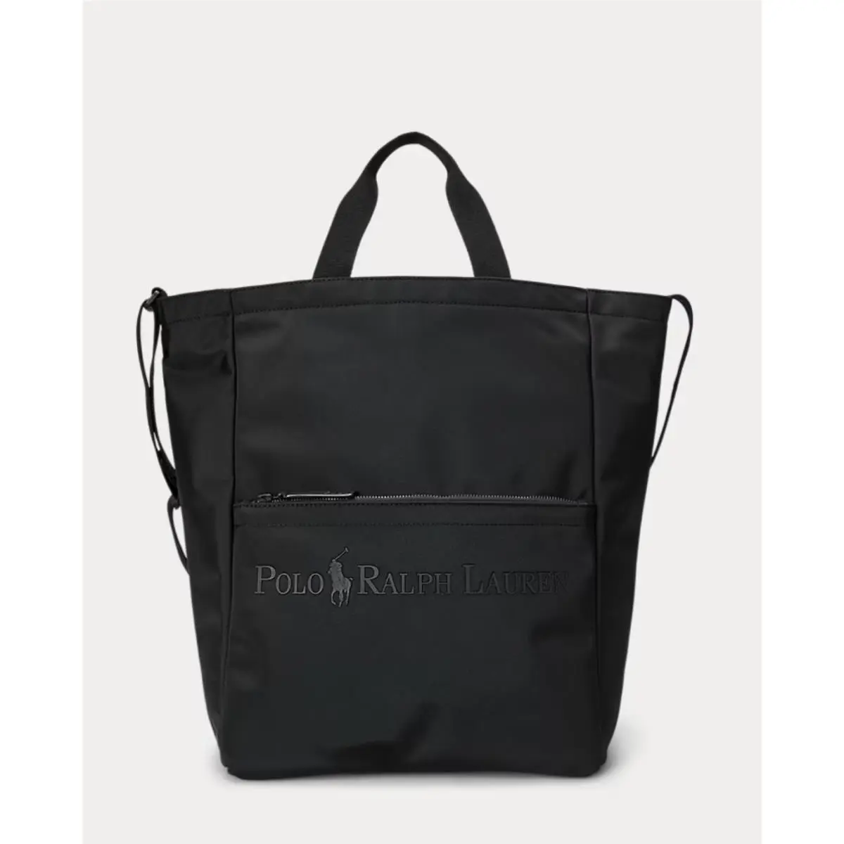 Men`s Polo  Tonal Logo Tote Black Bag by Ralph Lauren