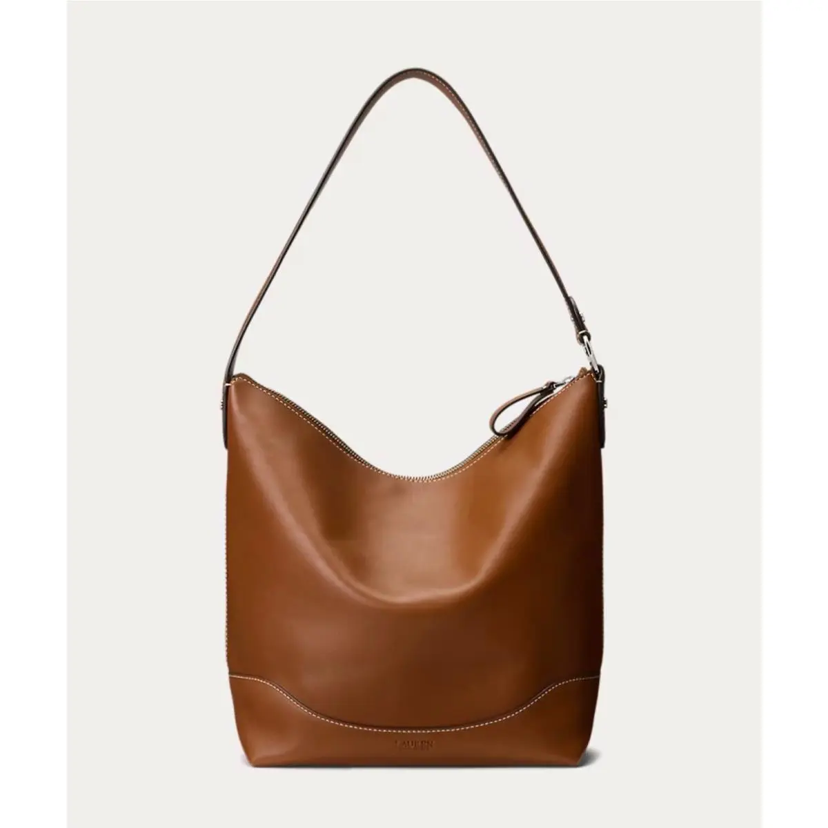Lauren Ralph Lauren Leather Large Tasha Bucket Shoulder Bag