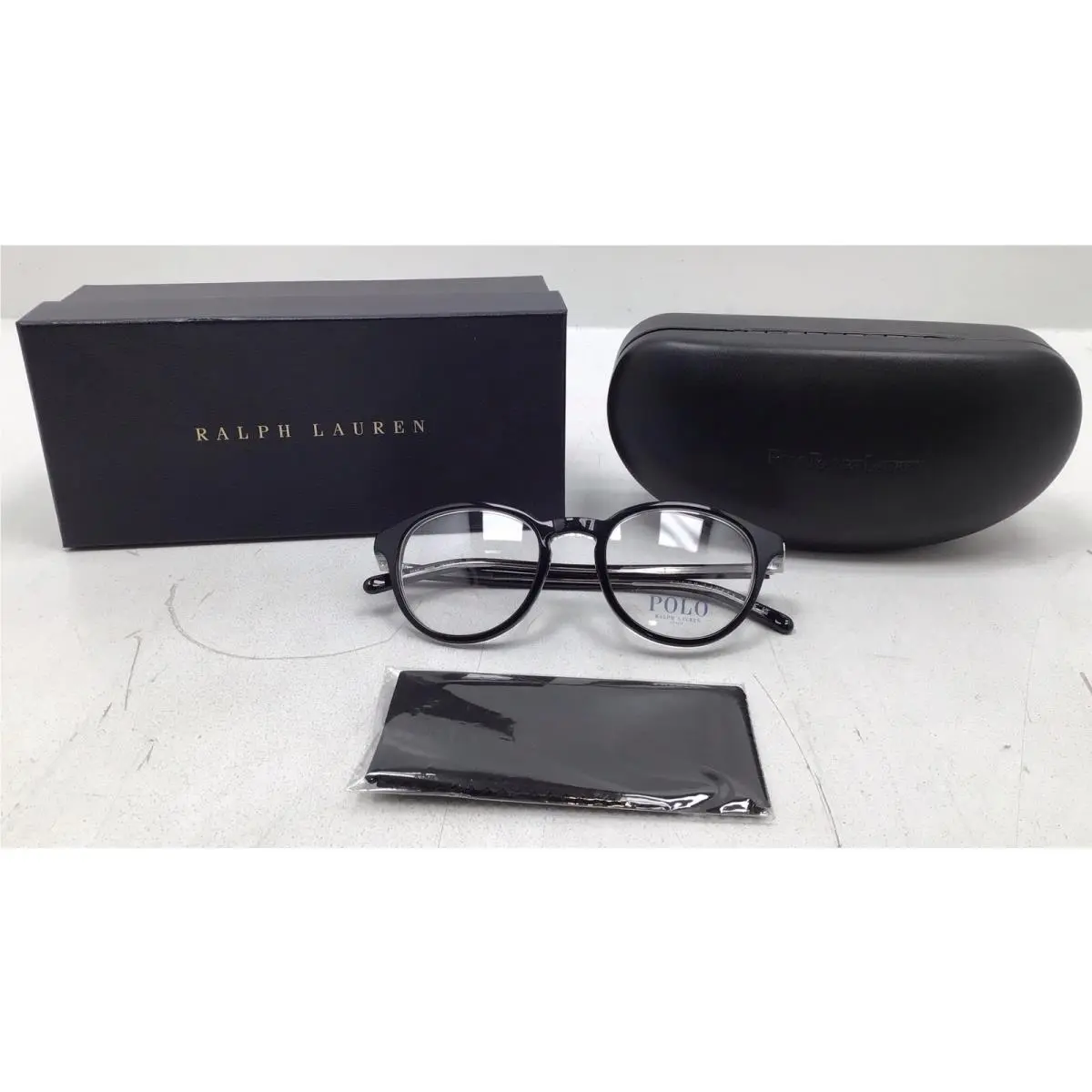 Polo Ralph Lauren Unisex Eyeglasses 0Ph2252 Shiny Black on Crystal Size 48