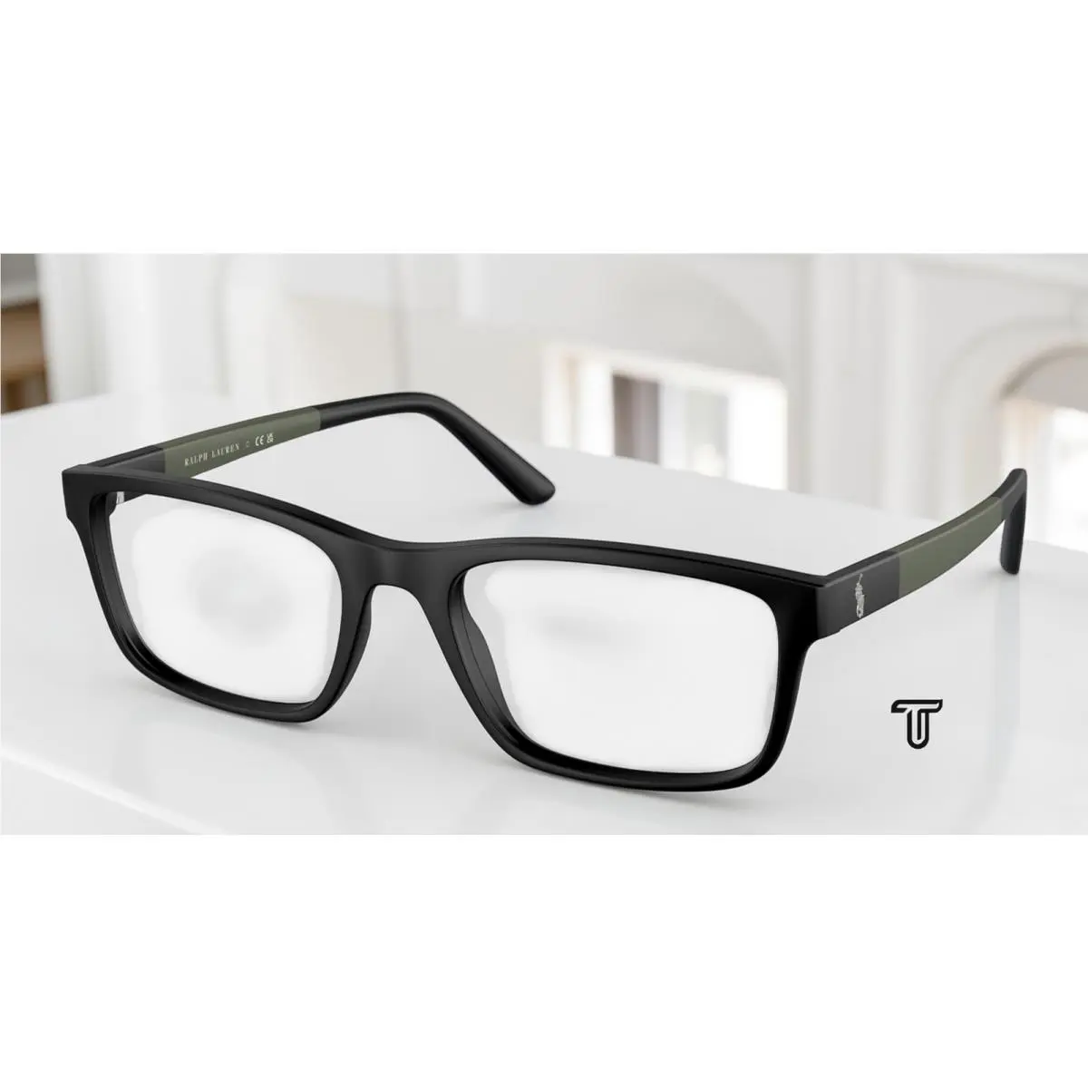 Ralph Lauren Polo PH2212 5504 Matte Black Demo Lens 55 mm Men`s Eyeglasses