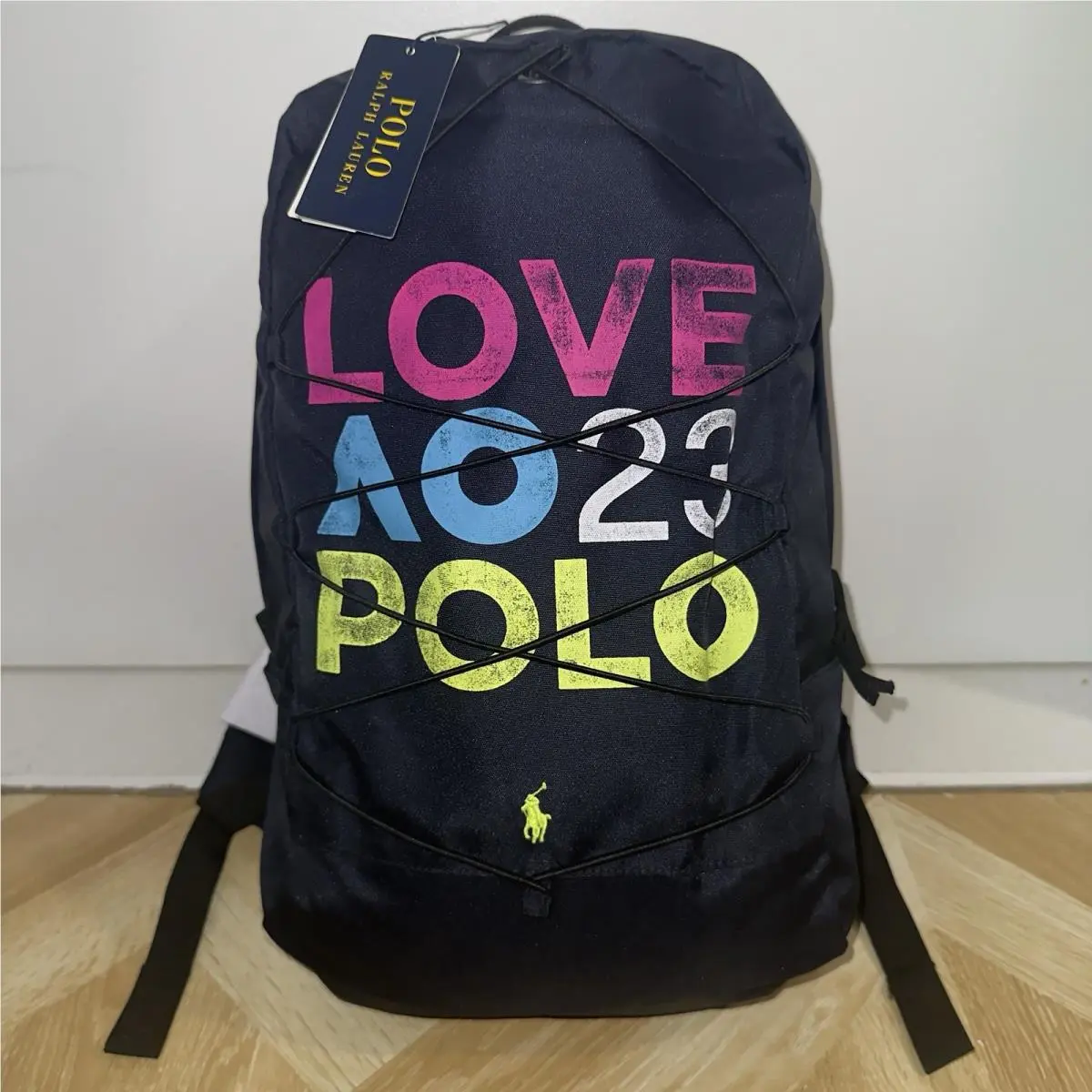 Polo Ralph Lauren Australian Open Love Tennis Backpack Travel Bag Rare