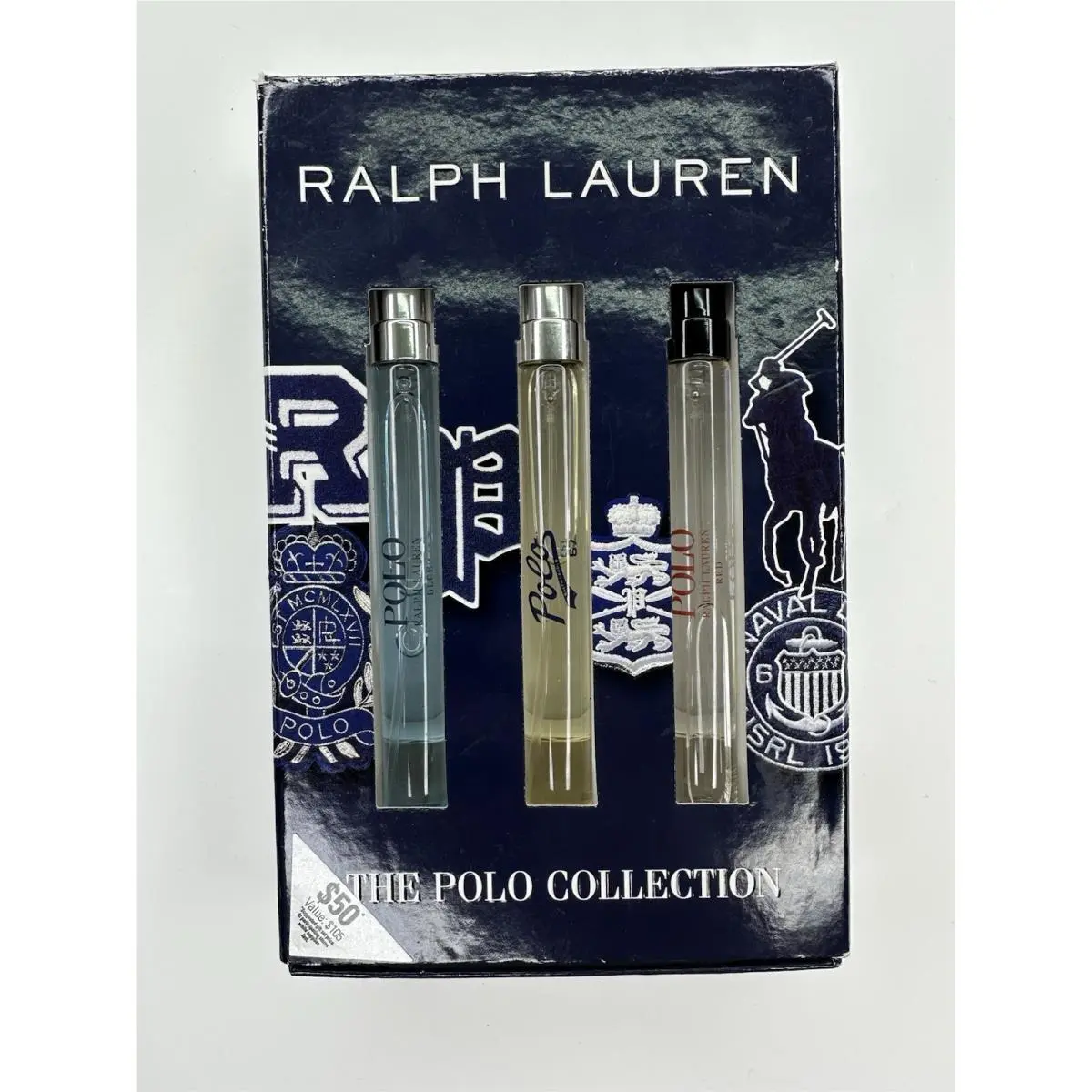 Ralph Lauren World OF Polo Collection Travel Spray Gift Set Polo 67 Blue Red