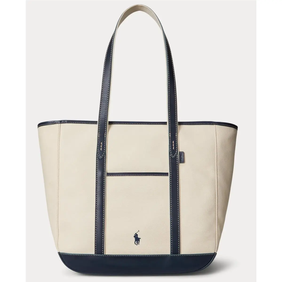 Polo  Women`s Leather-trim Canvas Shopper Tote by Ralph Lauren