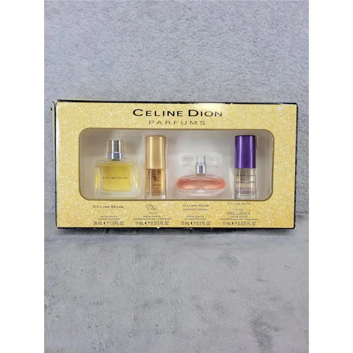 Celine Dion Parfums 4 Piece Fragrance Gift Set Sensational Pure Brilliance Edt