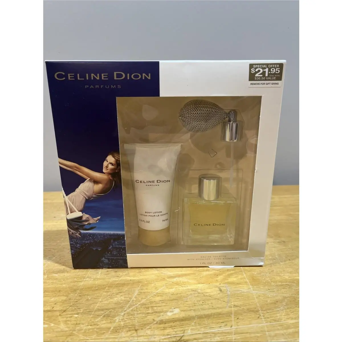 Celine Dion 1oz Edt Perfume Spray Atomizer 2.5oz Body Lotion Gift Set
