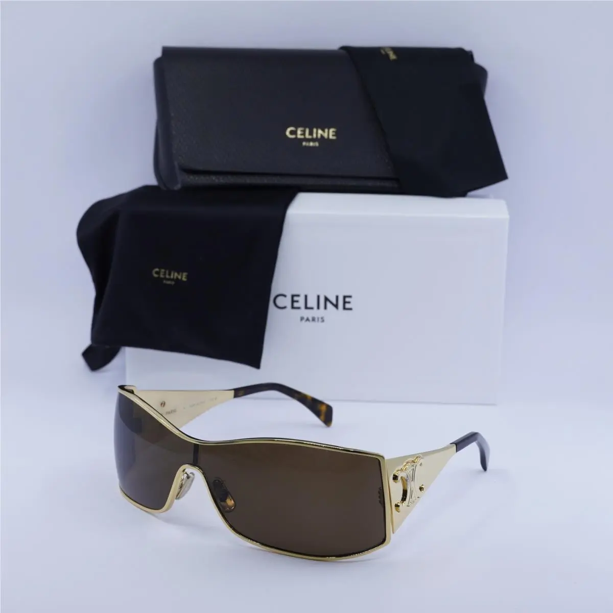 CL40283U 30E Gold/brown 140-0-125 Sunglasses by Celine