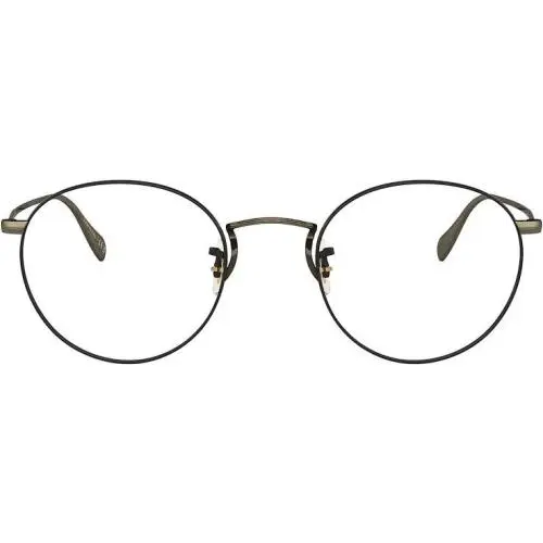 Oliver Peoples OV1186 5296 Black/ Pale Gold Round Eyeglasses Frame 50-22-145
