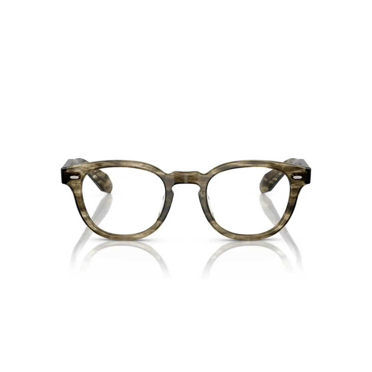 OV5528U 1735 N.01 Light Olive Round Eyeglasses Frame 47-21-145 by Oliver Peoples