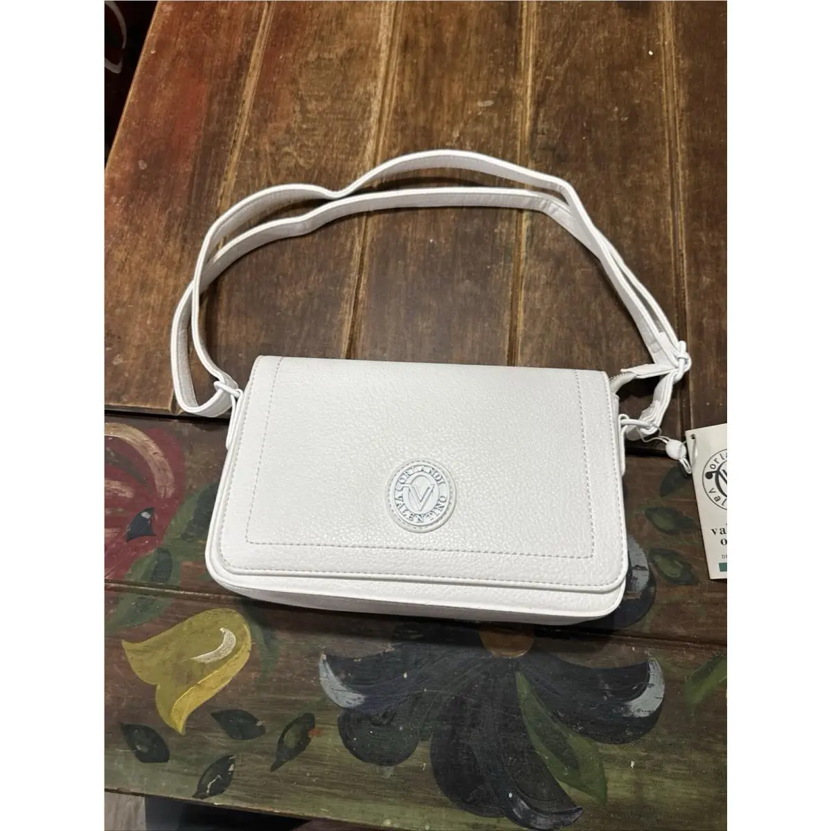 Valentino Orlandi White Crossbody Bag V-3012