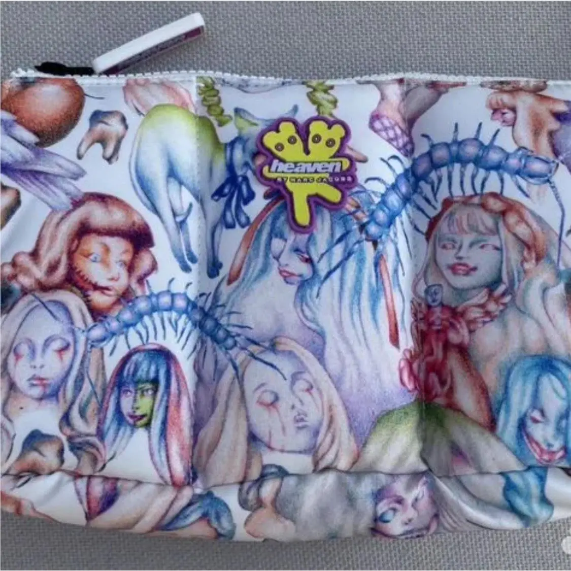 Heaven by Marc Jacobs Artsy Multi Puff Stencil Girls Faces Print Bag