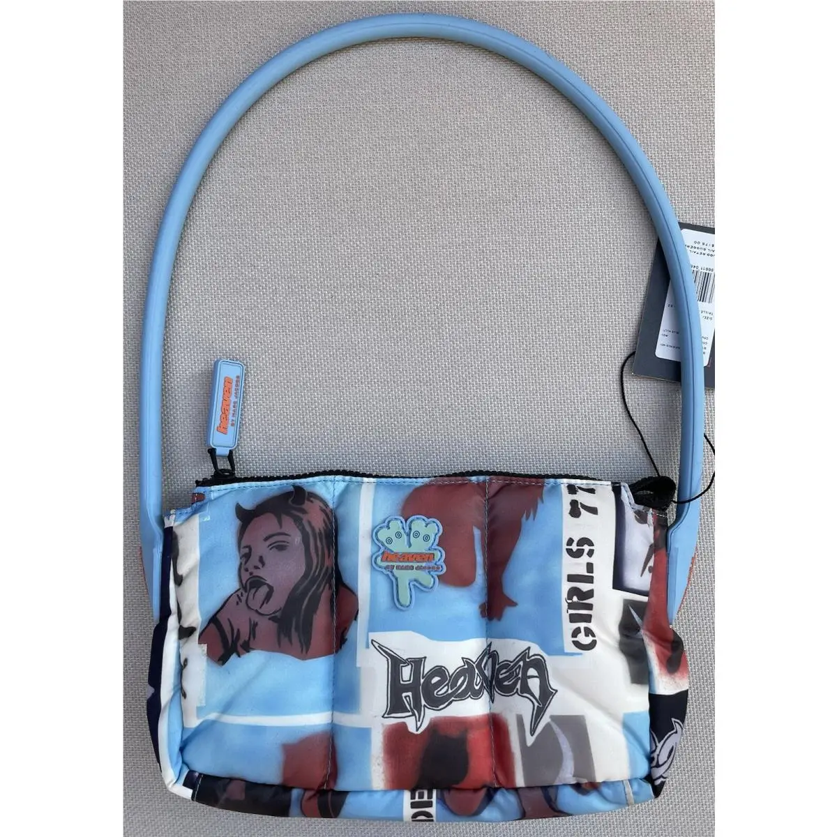 Heaven by Marc Jacobs Collage Multi Puff Stencil Girls Faces Print Bag