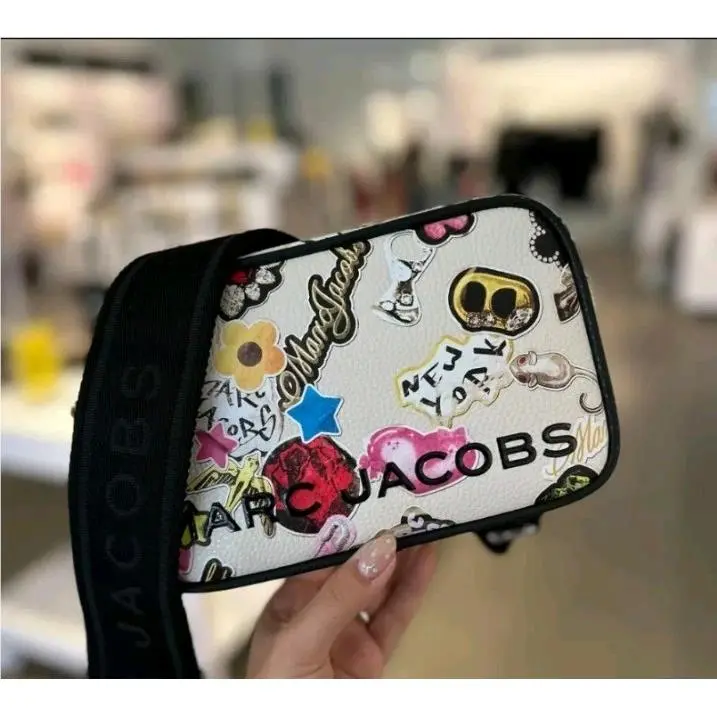 Marc Jacobs Sticker Bold Flash Camera Bag Crossbody in Black