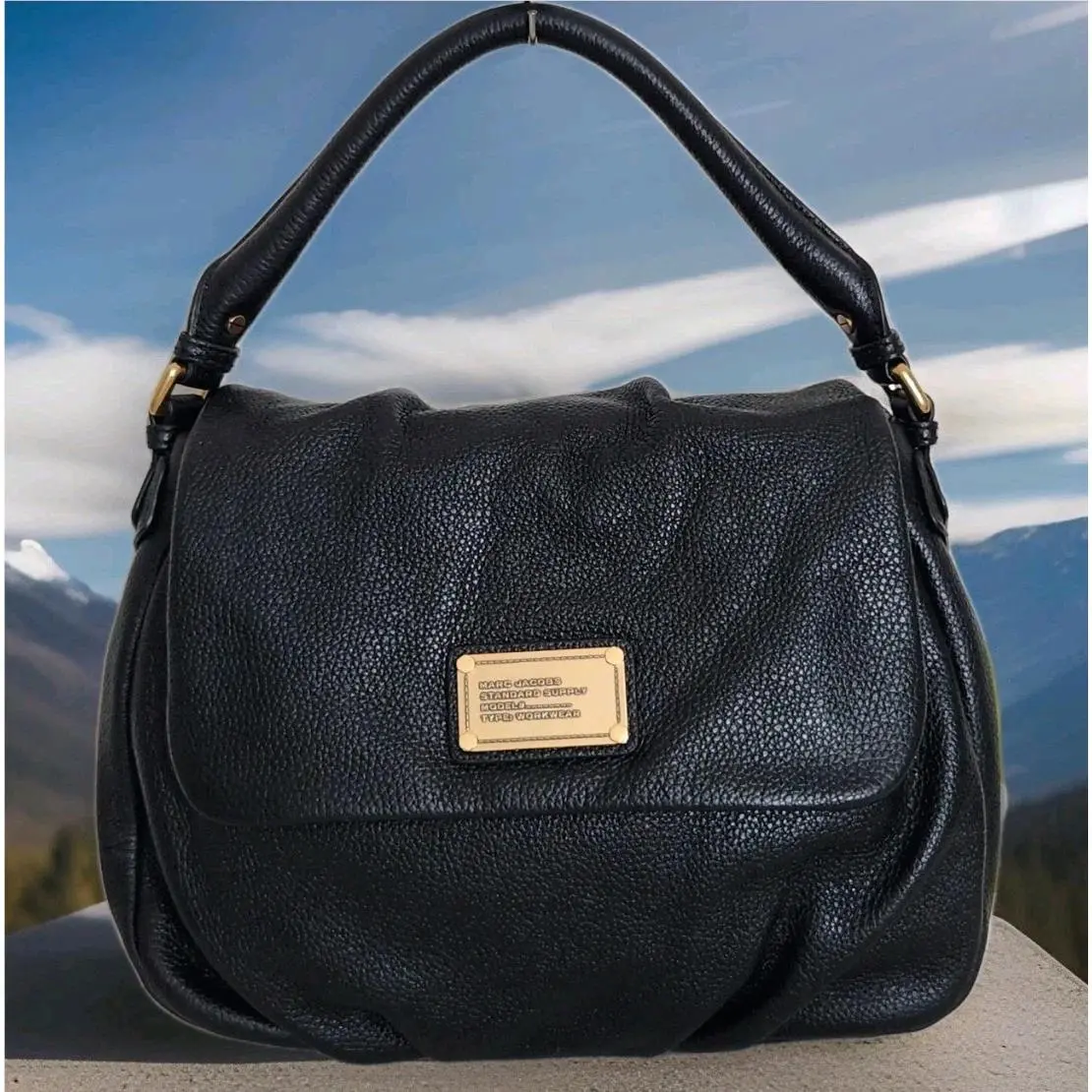 Marc Jacobs Classic Lil Ukita Black Leather Crossbody Shoulder Bag