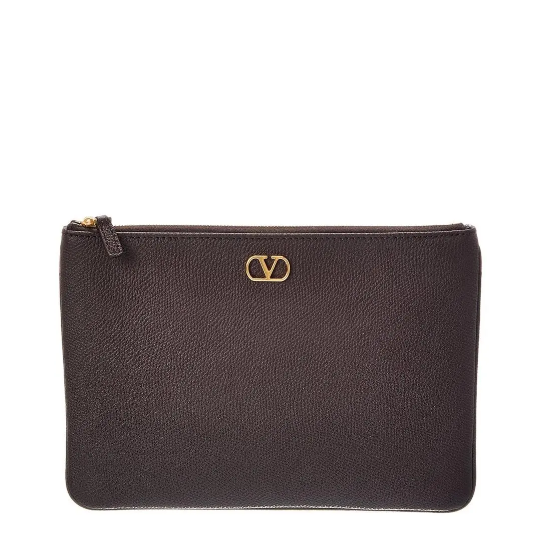 Valentino Vlogo Signature Leather Pouch Women`s