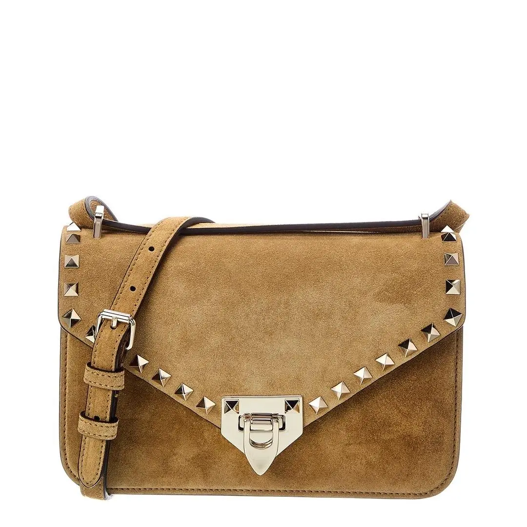 Valentino Rockstud Small Suede Shoulder Bag Women`s