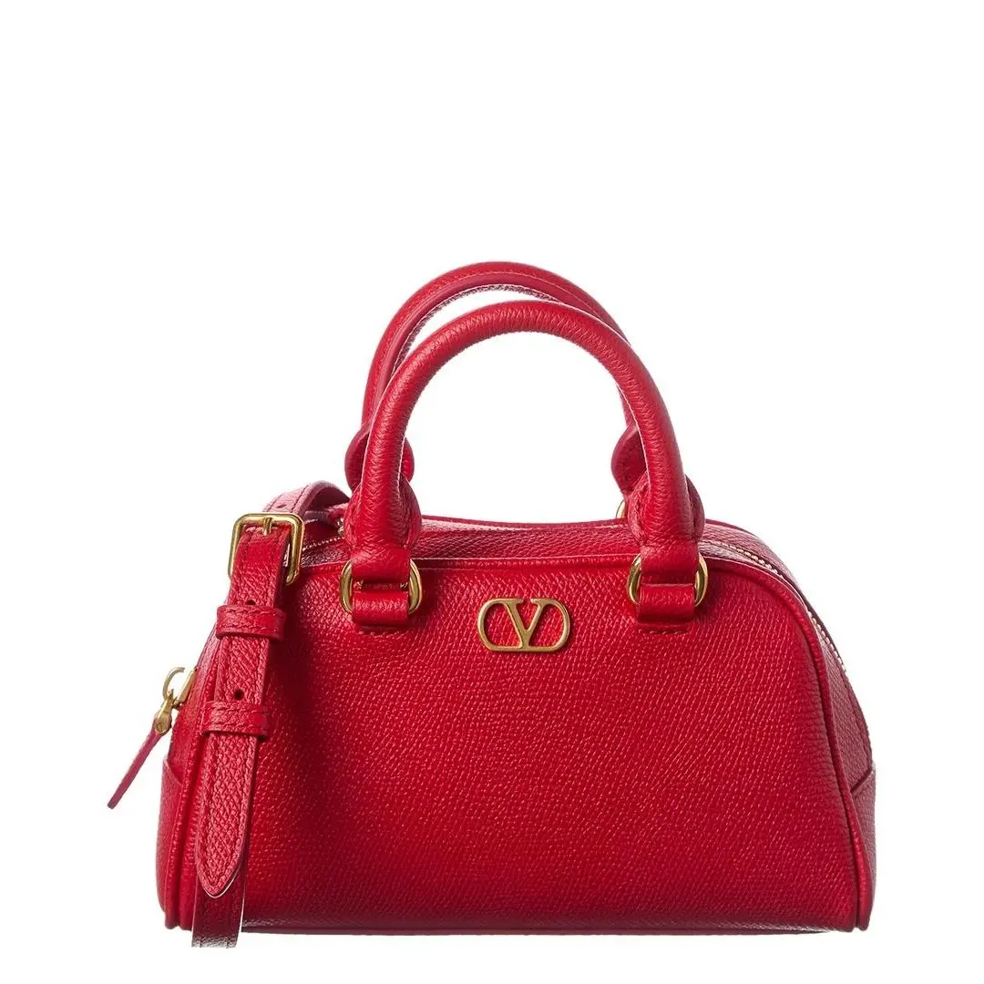 Valentino Vlogo Signature Mini Leather Shoulder Bag Women`s Red