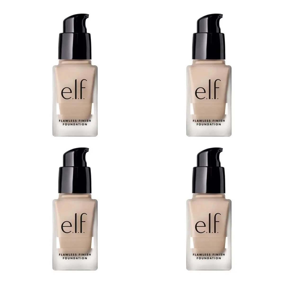 E.l.f. Flawless Satin Foundation Snow 0.68 fl oz - 4 Pack