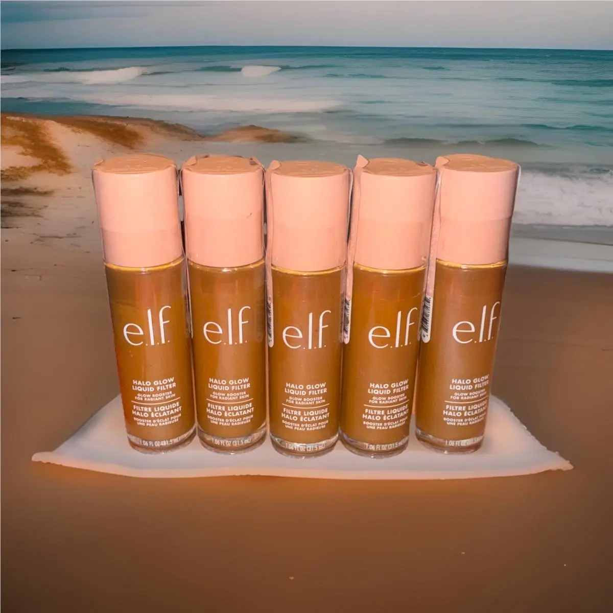 E.l.f. Halo Glow Liquid Filter Highlighter 5.5 Medium/tan 1.06 fl oz - X 5