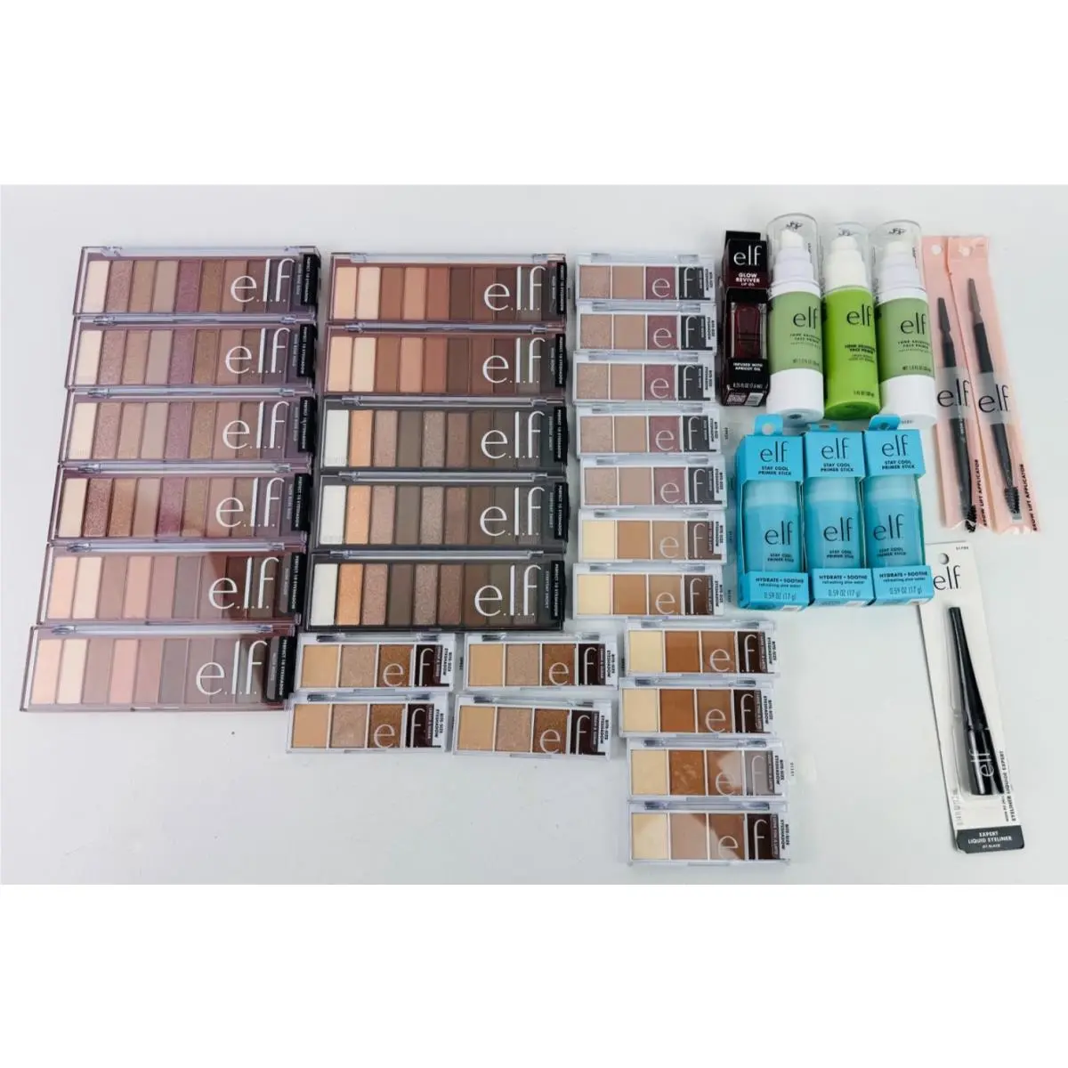 E.l.f. Cosmetics E.l.f Cosmetic Makeup Lot Bundle of 36 Items: Eyeshadow Primer Lip Oil Eyeli