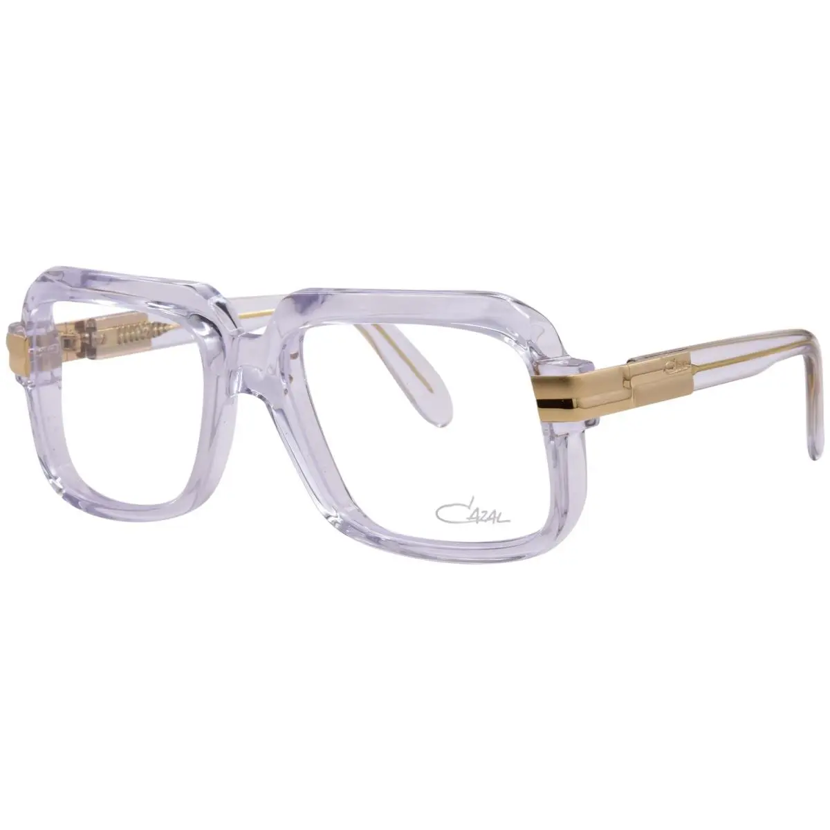 Cazal Eyeglasses MOD607 607 065 Crystal Clear/gold Full Rim Optical Frame 56mm