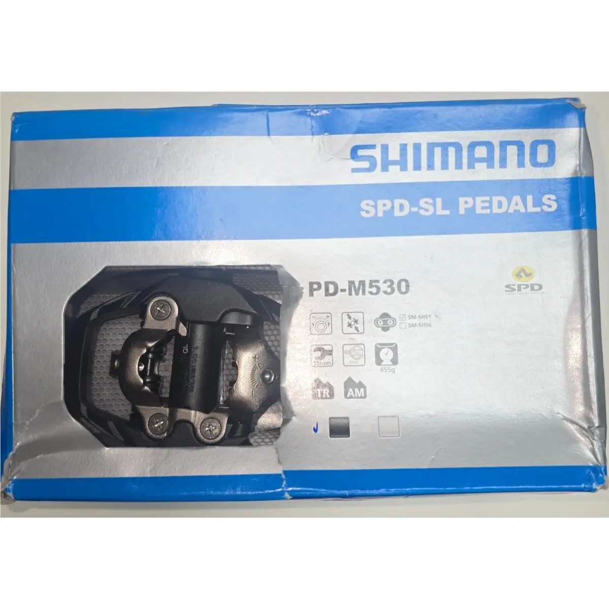 Shimano PD-M530 Spd Trail Pedals Black Clipless Mtb Bicycle EPDM530