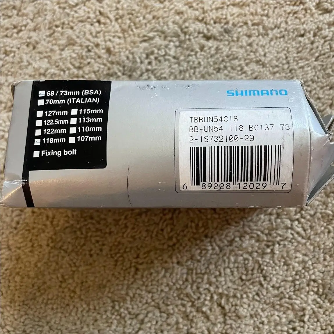 Shimano  - BB-UN54 - BB-UN54 - Silver, Black 0