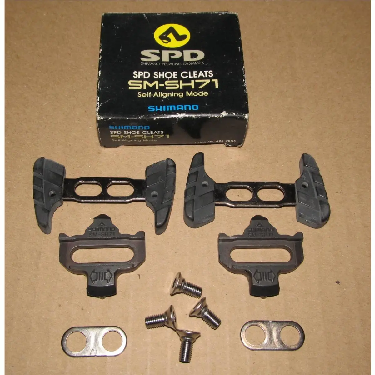 Nos Shimano Spd Shoe Cleats SM-SH71 Self Aligning Mode Old Stock