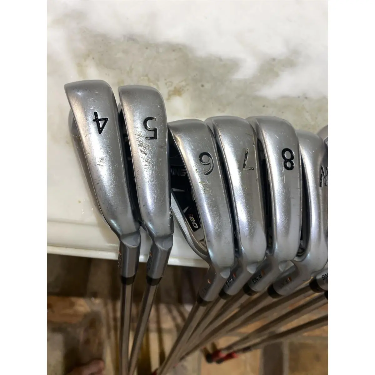 Ping i20 Orange Dot Golf Clubs 4-8 + 4 Wedges Project X Rifle 6.0