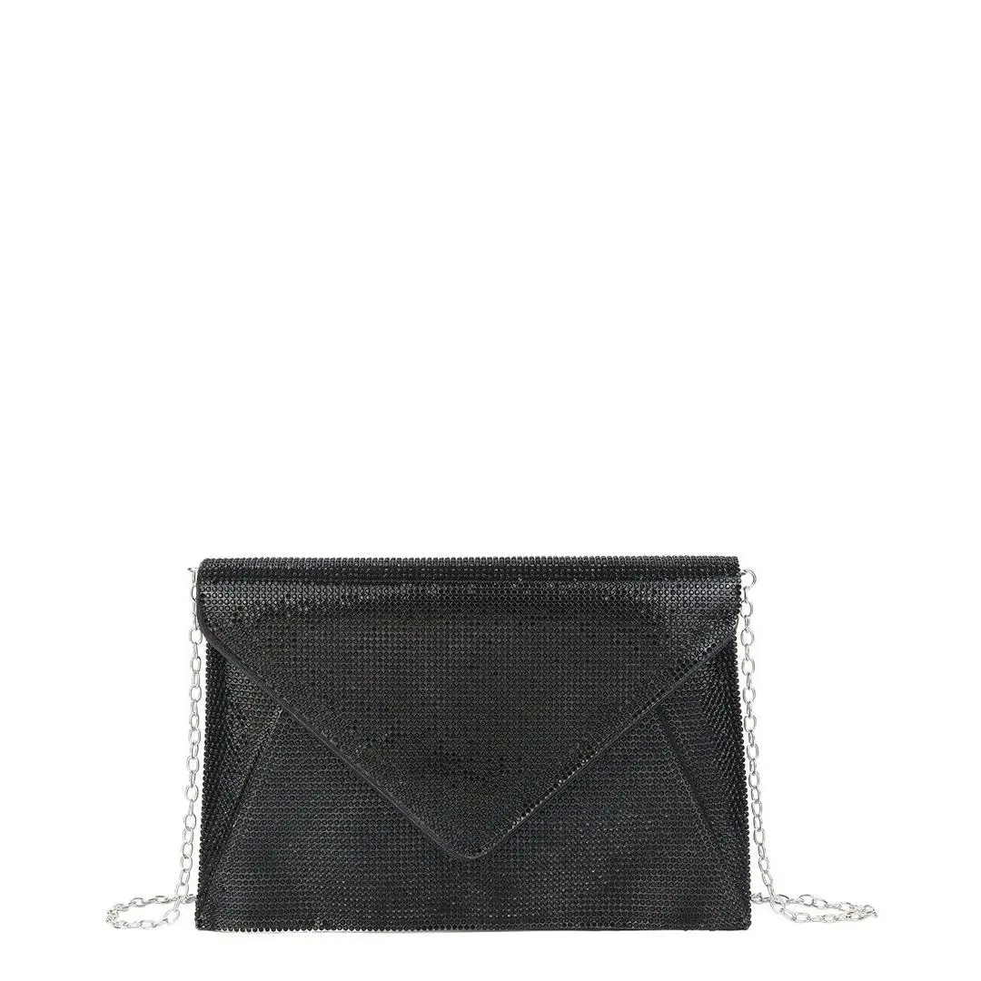 Tiffany Fred Paris Crystal-embellished Envelope Clutch Women`s Black by Louis Vuitton