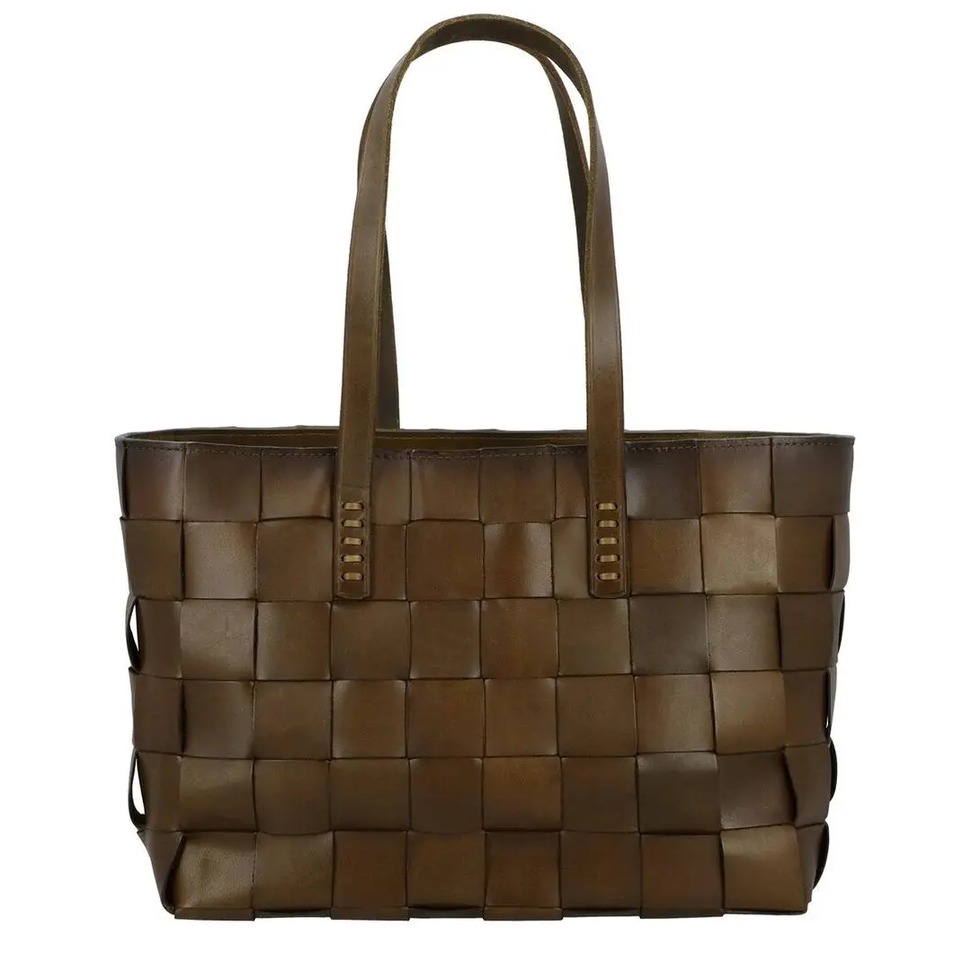 Dragon Diffusion Botteghe Leather Shoulder Bag Women`s Green by Louis Vuitton