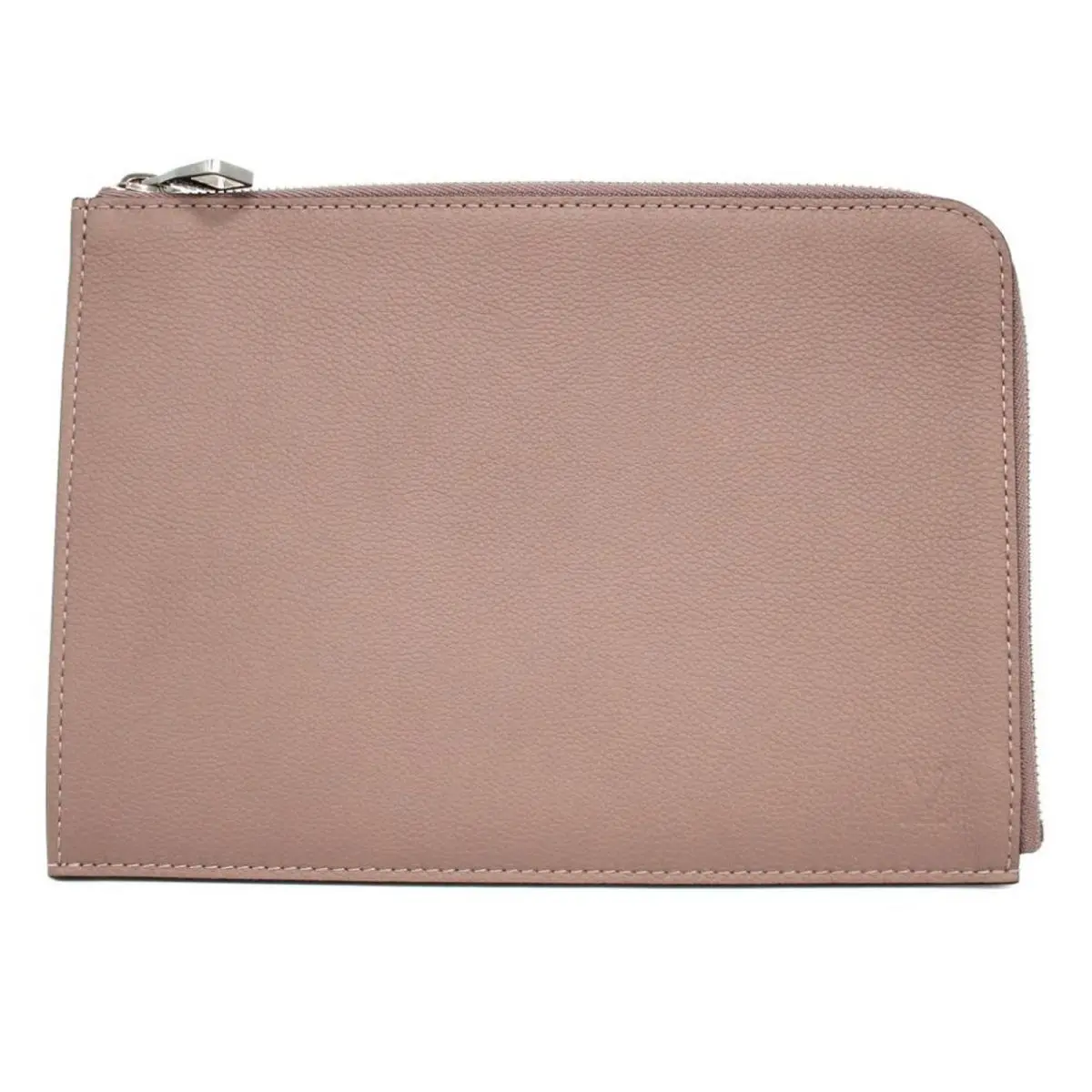 Louis Vuitton Pochette Jour Zip Around PM Taupe Calf Leather Pouch Clutch