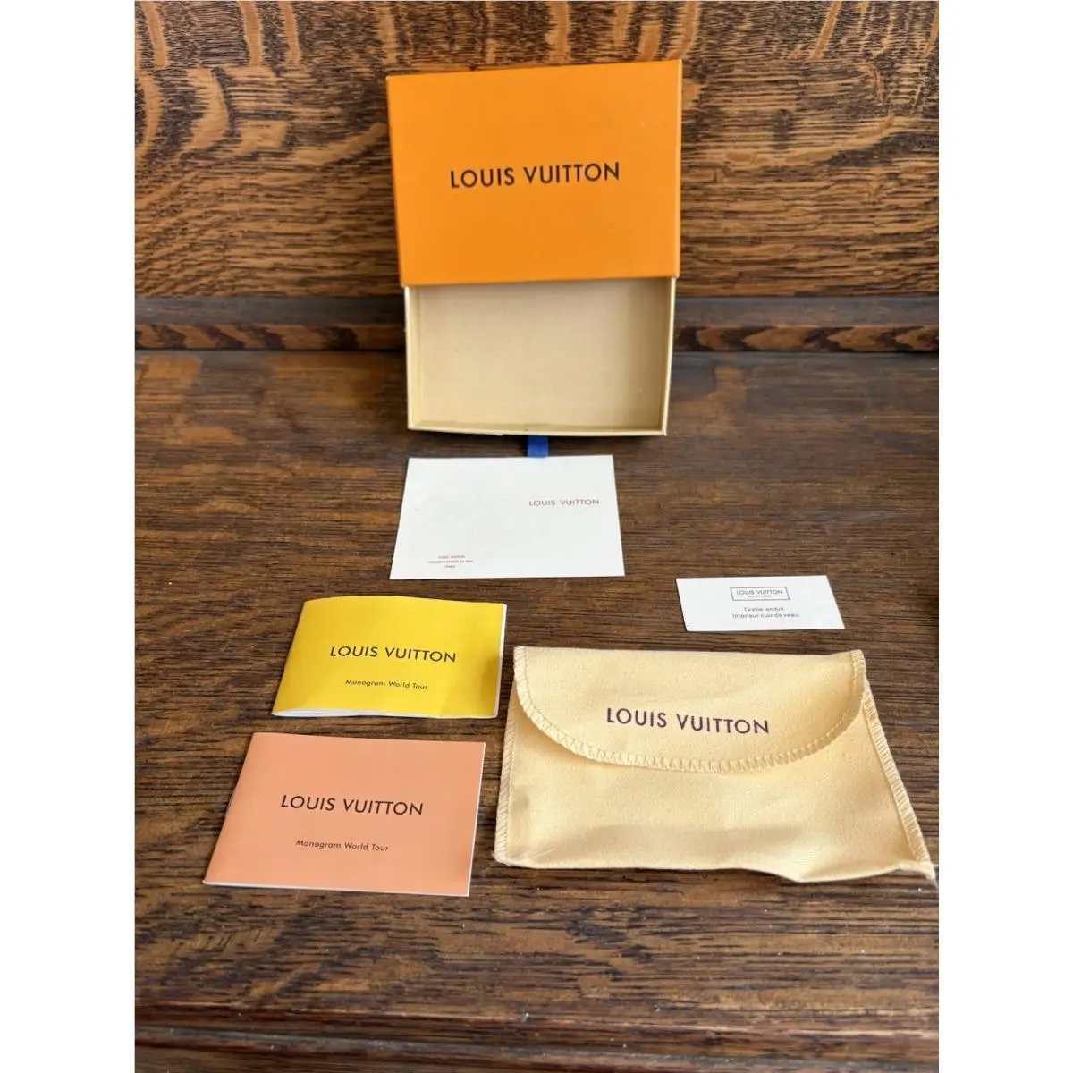 Louis Vuitton Drawer Style Empty Wallet Box w/ Dust Bag and Paperwork