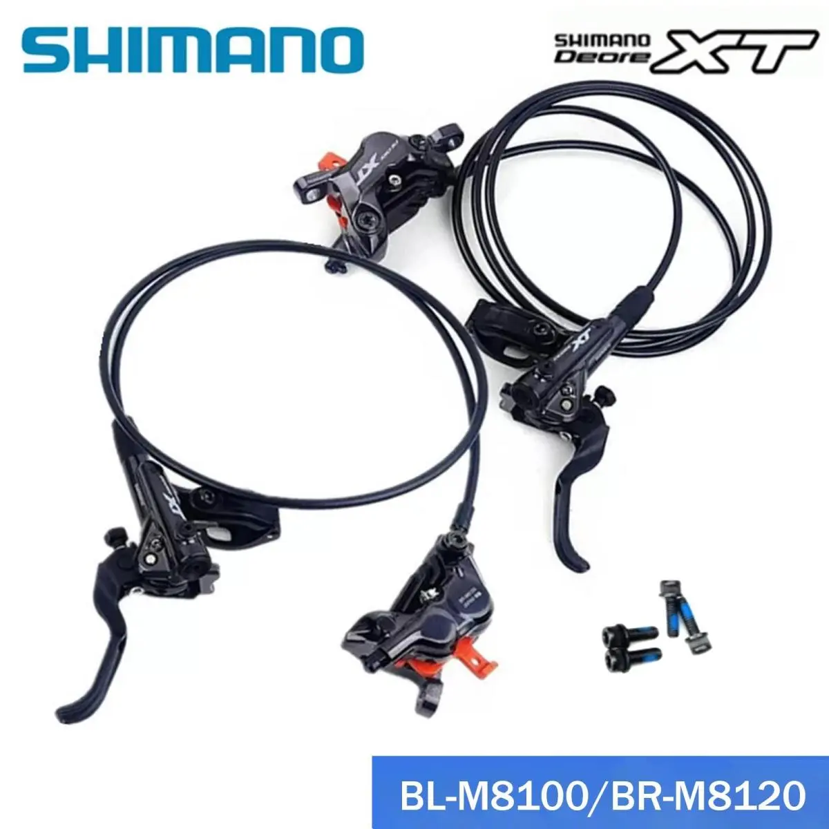 Shimano Deore BL-M8100 BR-M8120 Hydraulic Disc Brake Set Front Rear Mtb 4-Piston