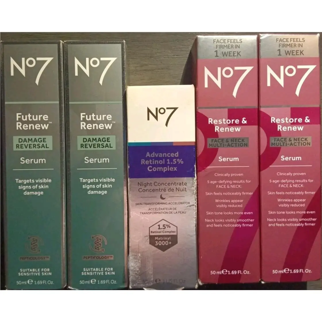 5  No 7 Anti-aging Future Renew Damage Reversal Restore Renew Serum 1.69oz by No7