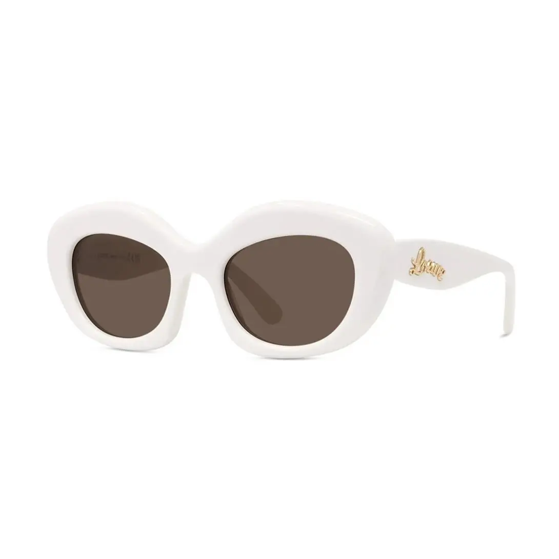 Loewe LW40153I 25E Shiny Ivory Brown Sunglasses