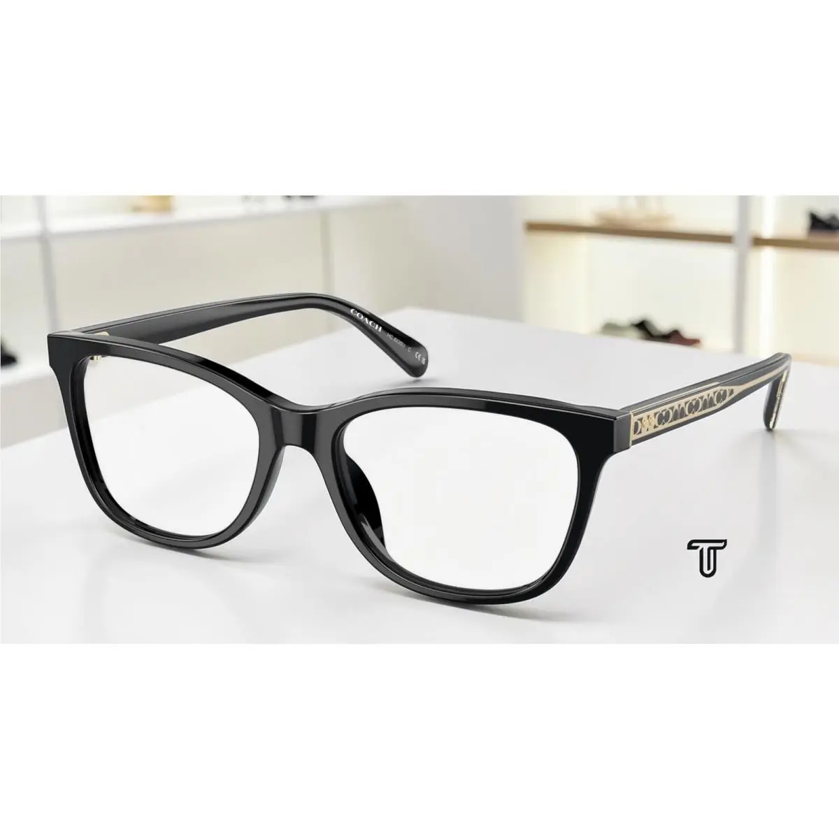 Coach HC6235U 5002 Black Demo Lens 53 mm Women`s Eyeglasses