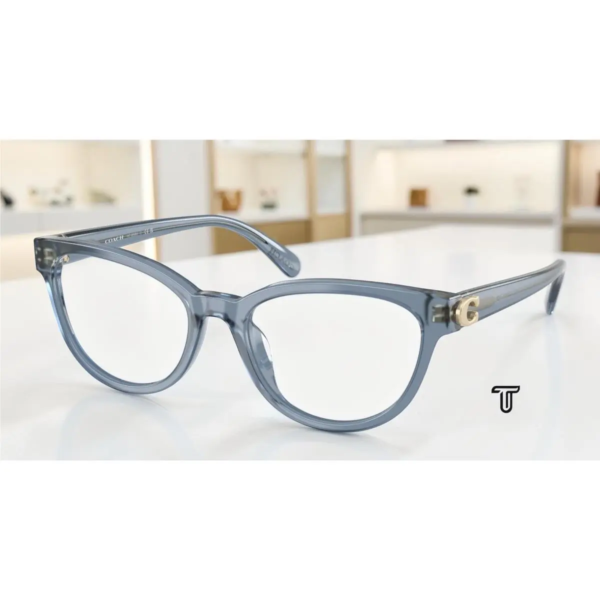 Coach HC6258U 5259 Milky Denim Demo Lens 53 mm Women`s Eyeglasses