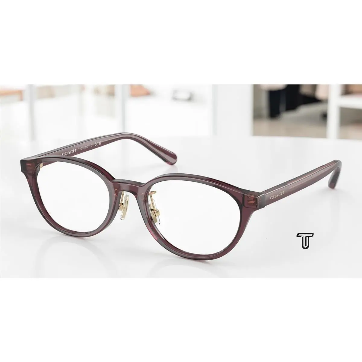 Coach HC6152D 5677 Transparent Mauve Demo Lens 49 mm Women`s Eyeglasses