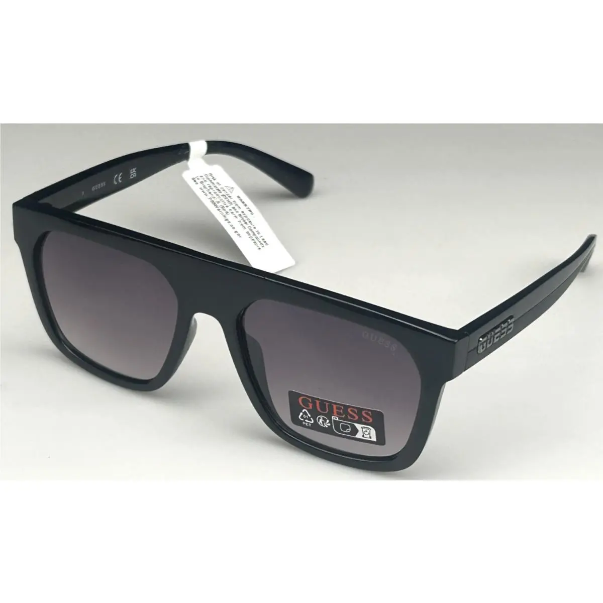 GO00068 01C Men`s 55mm Black Frame Gray Lens Designer Sunglasses by Guess