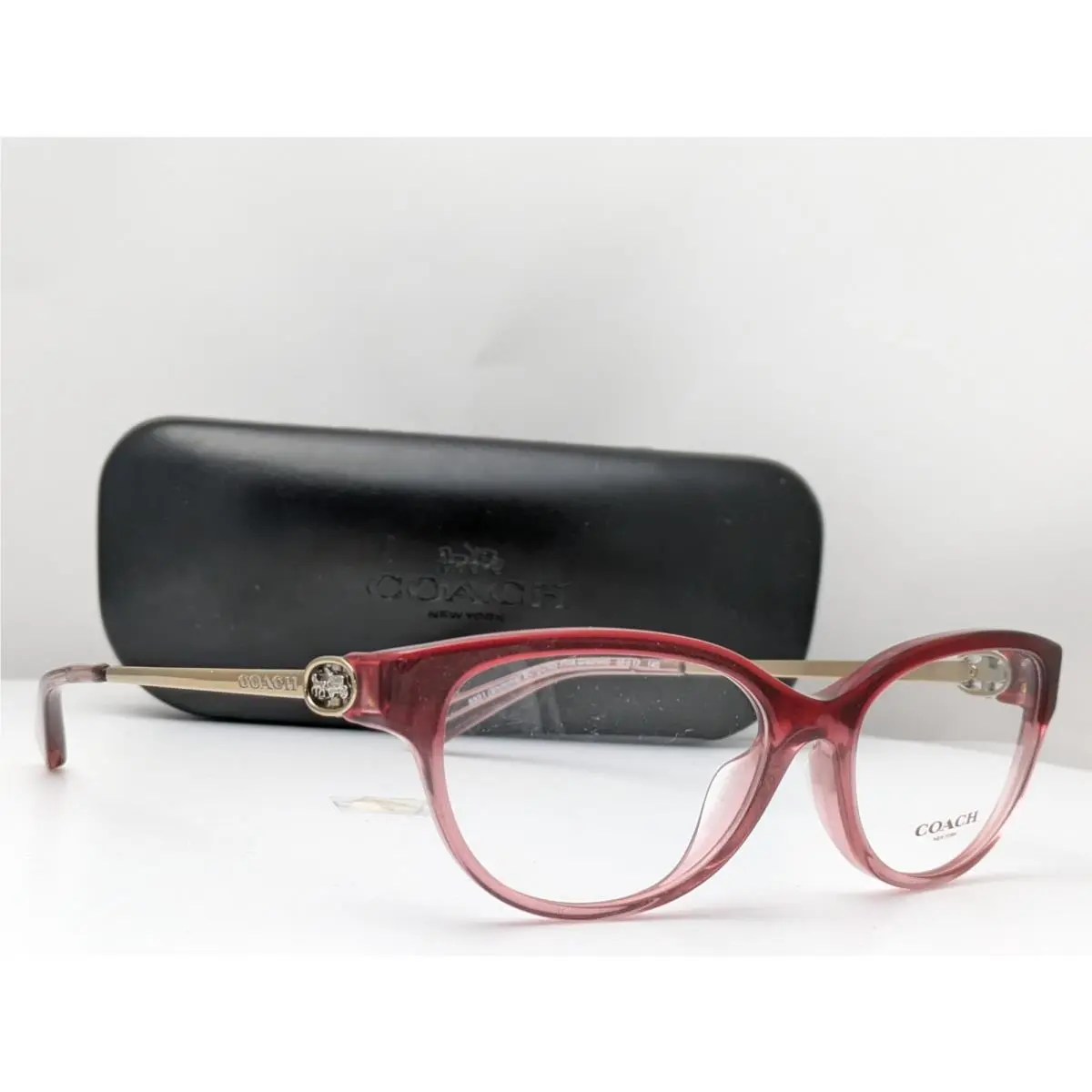 Coach HC6171U 5551 Shimmer Burgundy Pink Gradient Eyeglasses Frames 55-17-140