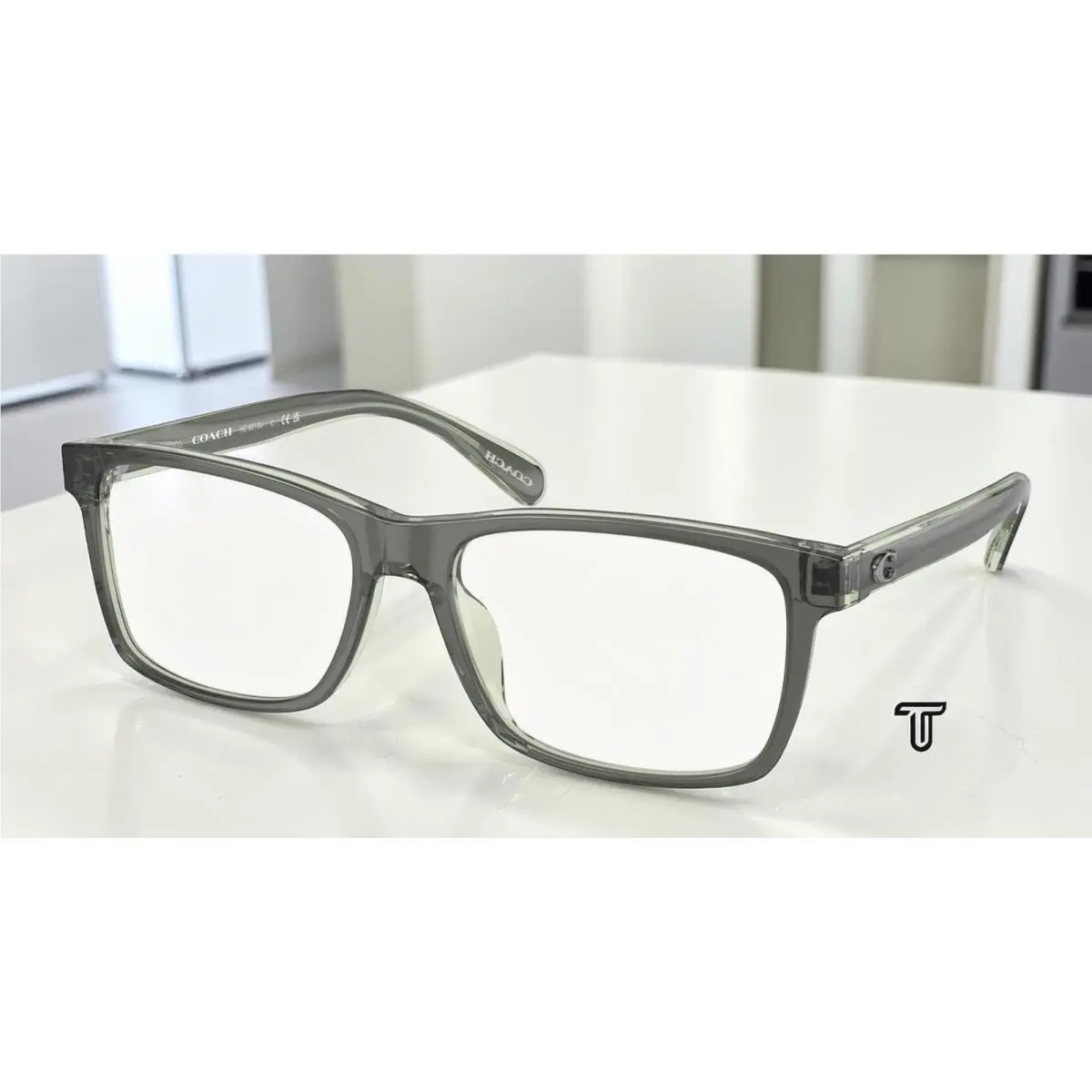 Coach HC6213U 5746 Moss Mint Demo Lens 57 mm Men`s Eyeglasses