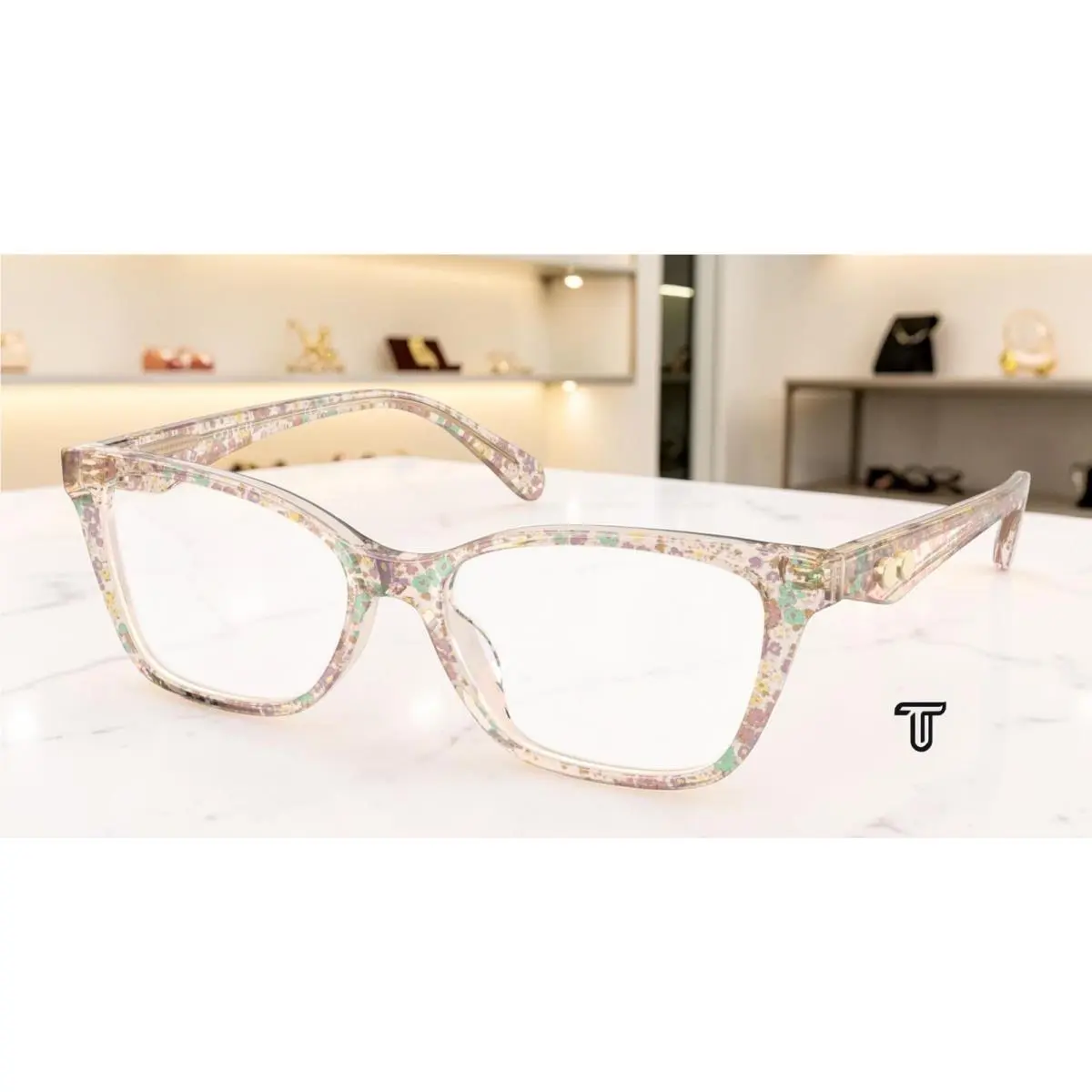 Coach HC6248U 5894 Transparent Floral Field Demo Lens 52 mm Women`s Eyeglasses