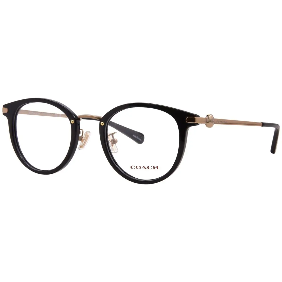 Coach HC5133D 5002 Eyeglasses Women`s Black Full Rim Round Shape 49mm