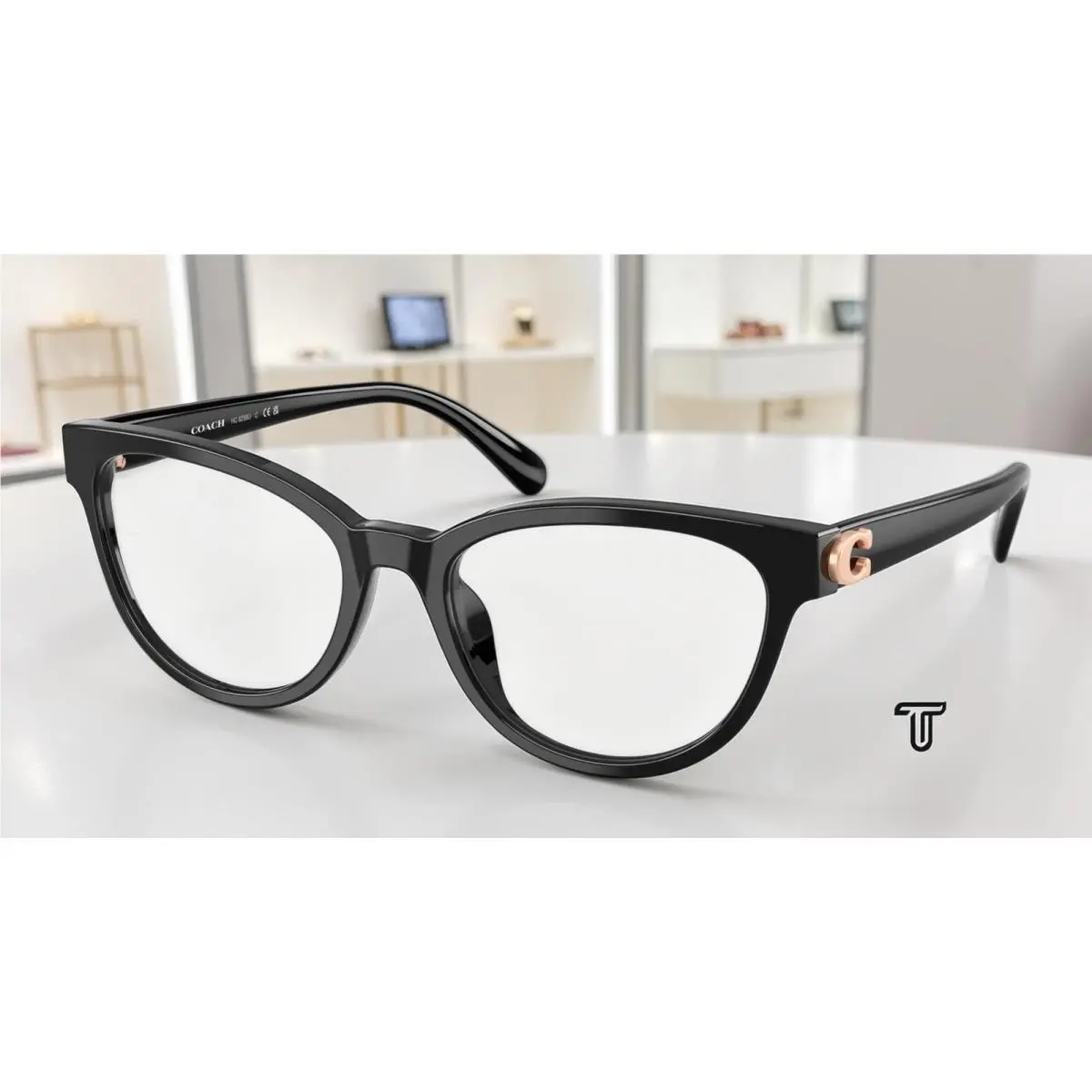 Coach HC6258U 5002 Black Demo Lens 53 mm Women`s Eyeglasses